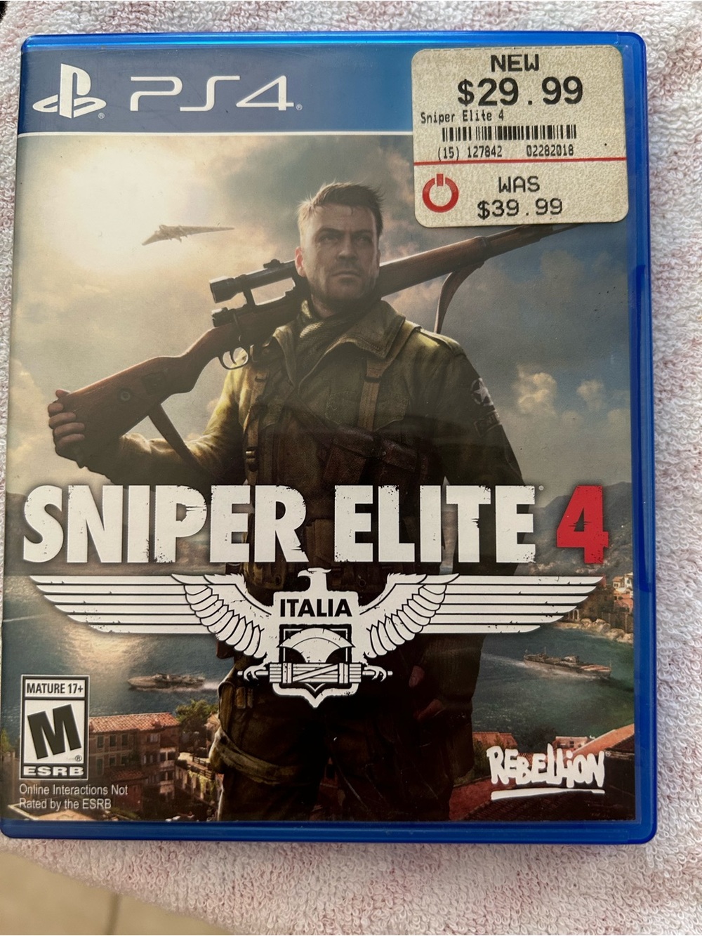 Sony PS4 Sniper Elite 4 - Black & Blue Case
